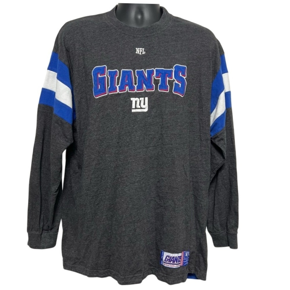 NFL Team Apparel Men's NY‎ Giants Long Sleeve Shirt Embroidery Football XL